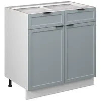 Vicco Küchenschränke Fame-Line Hellblau-Grau 80 cm ohne Arbeitsplatte