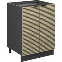 Vicco Küchenschränke Fame-Line Anthrazit Eiche gefräst 60 cm ohne
