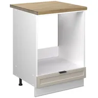 Vicco Herdumbauschrank Fame-Line 60 cm mit Arbeitsplatte Eiche