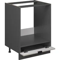Vicco Küchenschränke Fame-Line Anthrazit Grau-Beige gerahmt 60 cm ohne