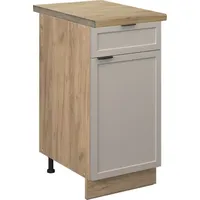 Vicco Fame-Line Eiche Grau-Beige gerahmt 40 cm mit Arbeitsplatte