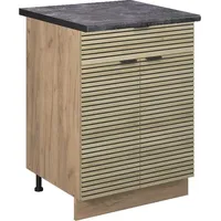 Vicco Schubunterschrank Fame-Line 60 cm mit Arbeitsplatte Anthrazit