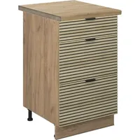 Vicco Fame-Line Eiche gefräst 50 cm mit Arbeitsplatte Eiche