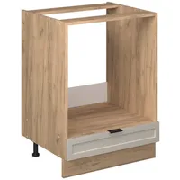 Vicco Herdumbauschrank Fame-Line Eiche Grau-Beige gerahmt 60 cm ohne