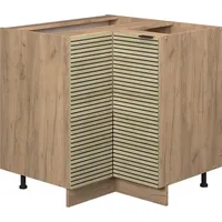 Vicco Eckunterschrank Fame-Line Eiche gefräst 87 cm ohne Arbeitsplatte