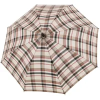 Doppler Regenschirm Steel Burgund Automatic Karo Karo Beige
