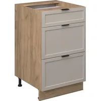 Vicco Küchenunterschrank Fame-Line Eiche Grau-Beige 50 cm ohne Arbeitsplatte