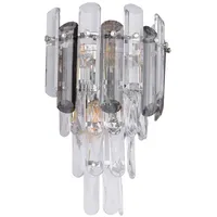 GLOBO Wandlampe Wandleuchte Schlafzimmerlampe 2 flammig Kristalle rauch klar