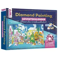 Frechverlag Diamond Painting Adventskalender Glitzerndes Weihnachtsdorf. Mit Material und