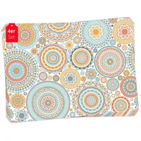 Cover-your-desk Tischsetmacher Tischsets Mandala mit Kreisen, aus hochwertigem Vinyl