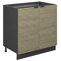 Vicco Küchenschränke Fame-Line Eiche gefräst 80 cm ohne Arbeitsplatte