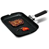 Briebe GP1160 Grillpfanne Induktion, Antihaft-Titan Steakpfanne 34x24cm Gussaluminium ohne