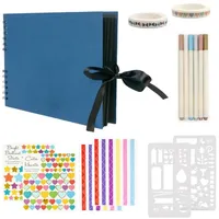 Intirilife Fotoalbum Fotobuch mit Spiralbindung in Dunkel Blau |