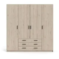 VCM Spell Kleiderschrank B183 cm 4 Türen und 3