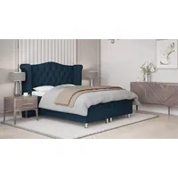 Best For Home Boxbett, Blau, Textil, Rechteckig, 160x200 cm,