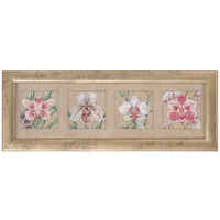 Permin Kreuzstich Stickpackung 4 Orchideen Leinen Zählmuster