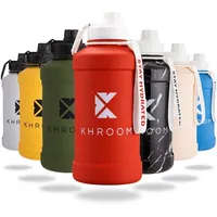 Khroom Edelstahl Trinkflasche 1,3L & 2,2L – Kohlensäure geeignet,