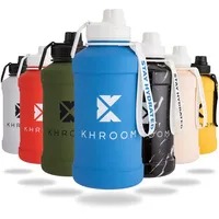 Khroom Edelstahl Trinkflasche 1,3L & 2,2L – Kohlensäure geeignet,