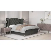 Best For Home Boxbett, Grau, Textil, Rechteckig, 140x200 cm,