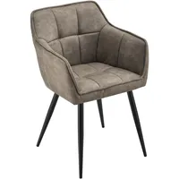 [en.casa] Esszimmerstuhl 2er Set Birmingham Taupe