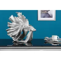 Riess-Ambiente Skulptur CROWNTAIL - Design Deko Figur Kampffisch35cm silber