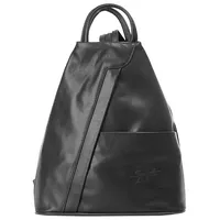 Samantha look Cityrucksack echt Leder, Made in Italy, schwarz