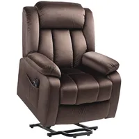 Homcom Fernsehsessel Braun Kunststoff, 88x106x95 cm, Wohnzimmer, Sessel, Relaxsessel
