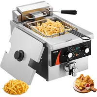Vevor kommerzielle Fritteuse, 3000 W elektrische Aufsatzfritteuse mit Korb,