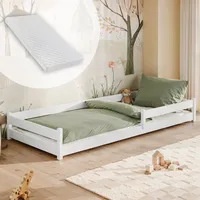 Kids Collective Bodenbett weiß 90x190 cm Kinder & Lattenrost