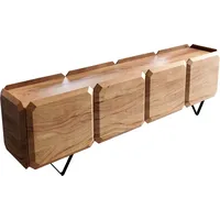 DeLife Lowboard Kiano 200 cm Akazie Natur 4 Türen