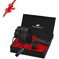 Jungengel Frank Martin Männer Geschenkset Feuerzeug Gürtel Geldbeutel Geschenkbox