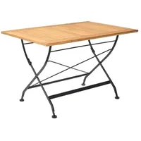 LC Garden Gartentisch Wimbledon Esstisch 120x80cm Teakholz schwarz klappbar