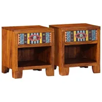 VidaXL Nachttisch 2 Stk. 40x35x45 cm Massivholz Akazie