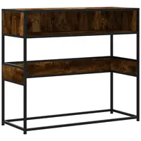 VidaXL Konsolentisch Räuchereiche 90x35x80 cm Holzwerkstoff