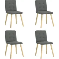 VidaXL Esszimmerstuhl Dunkelgrau Polyester 4er Set