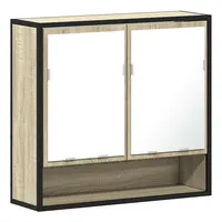 VidaXL Bad-Spiegelschrank Sonoma-Eiche 65x20x60 cm Holzwerkstoff