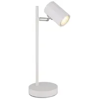 GLOBO Tischleuchte Nachttischlampe weiß beweglich Wohnzimmerlampe H 35 cm