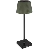 GLOBO Tischlampe Tischleuchte Außenlampe schwarz grün Touchdimmer Gartenlampe Akku
