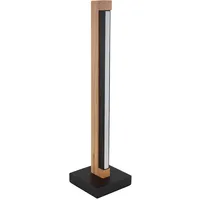 GLOBO Tischlampe Tischleuchte Holzlampe Holzleuchte dunkelbraun schwarz matt 1x