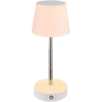 GLOBO Tischleuchte Tischlampe Touchdimmer Schlafzimmerlampe weiß höhenverstellbar LED