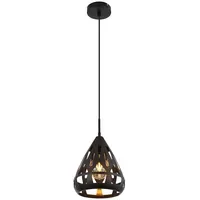 GLOBO Pendelleuchte 1-flg. 30 cm rund schwarz Metall