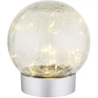 GLOBO Lighting - Tischlampe LED Tischleuchte Wohnzimmerlampe Bruchglas Schlafzimmerleuchte