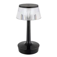 GLOBO Tischlampe Nachttischlampe LED Schlafzimmerlampe Dimmbar Kristall-Effekt Schwarz