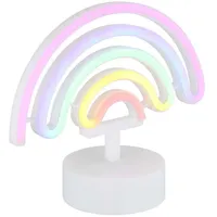 GLOBO Tischleuchte Neonleuchte Regenbogen Kinderzimmer Neonlicht Dekolampe Batterie, Kunststoff