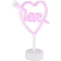 GLOBO Tischleuchte Neonleuchte Kinderzimmer Love Dekolampe Batterie LED H