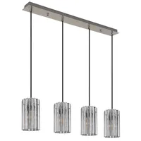 GLOBO Pendelleuchte Hängelampe Deckenleuchte Esszimmerlampe Metall Nickel L 80
