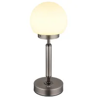 GLOBO Tischlampe Nachttischlampe Touchdimmer Akku LED Schlafzimmerleuchte H 28,5cm