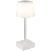 GLOBO Tischlampe Nachttischlampe Schlafzimmerlampe Touchdimmer weiß LED H 25,5