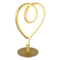 GLOBO Lighting - Tischleuchte Tischlampe Herzform Schlafzimmerleuchte goldfarben LED