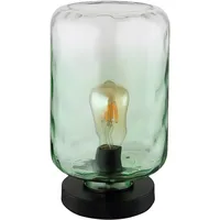 GLOBO Tischleuchte Beistelllampe Nachttischlampe Schreibtischlampe Metall Glas Grün